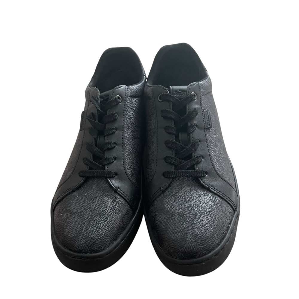 Coach Black Leather Sneakers Men Size 8 - Picture 6 of 8